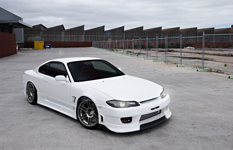 white modified sports car
