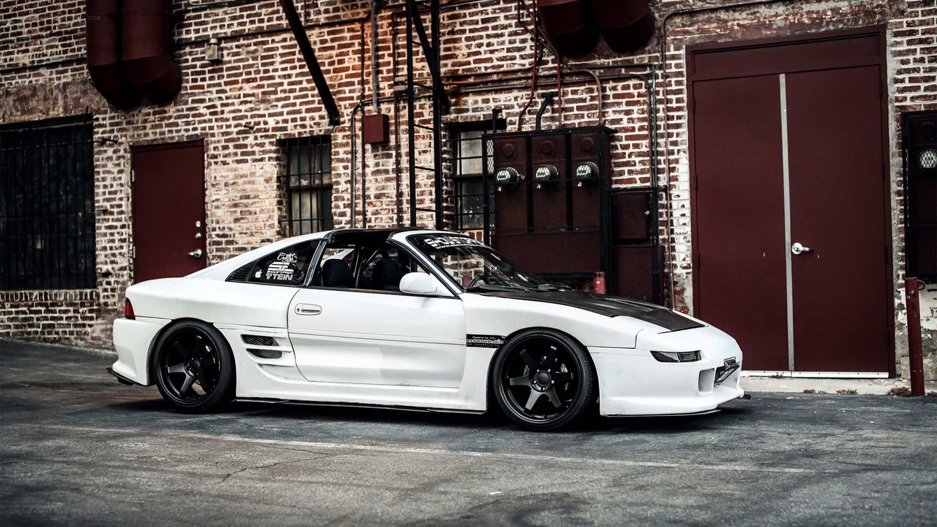 white modified sports car