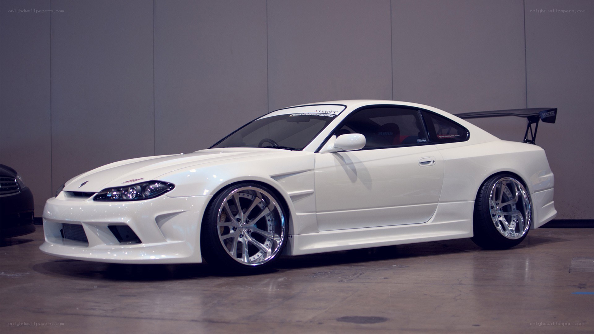 white modified sports car
