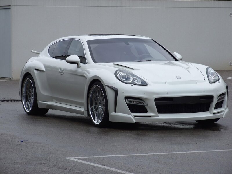 white modified sports car