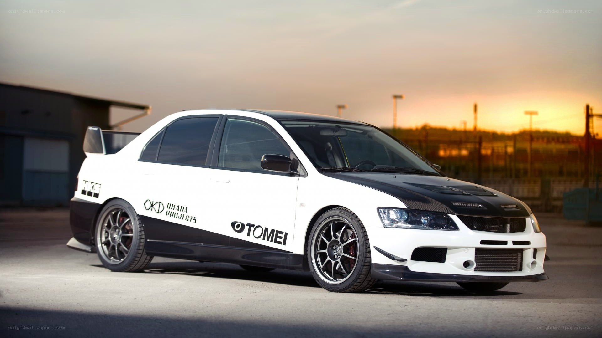 white modified sports car