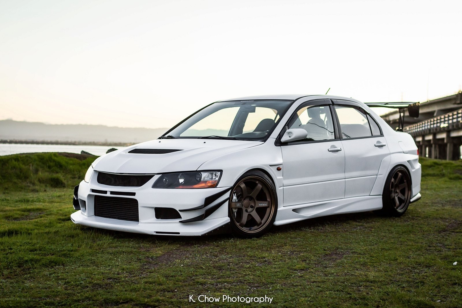 white modified sports car