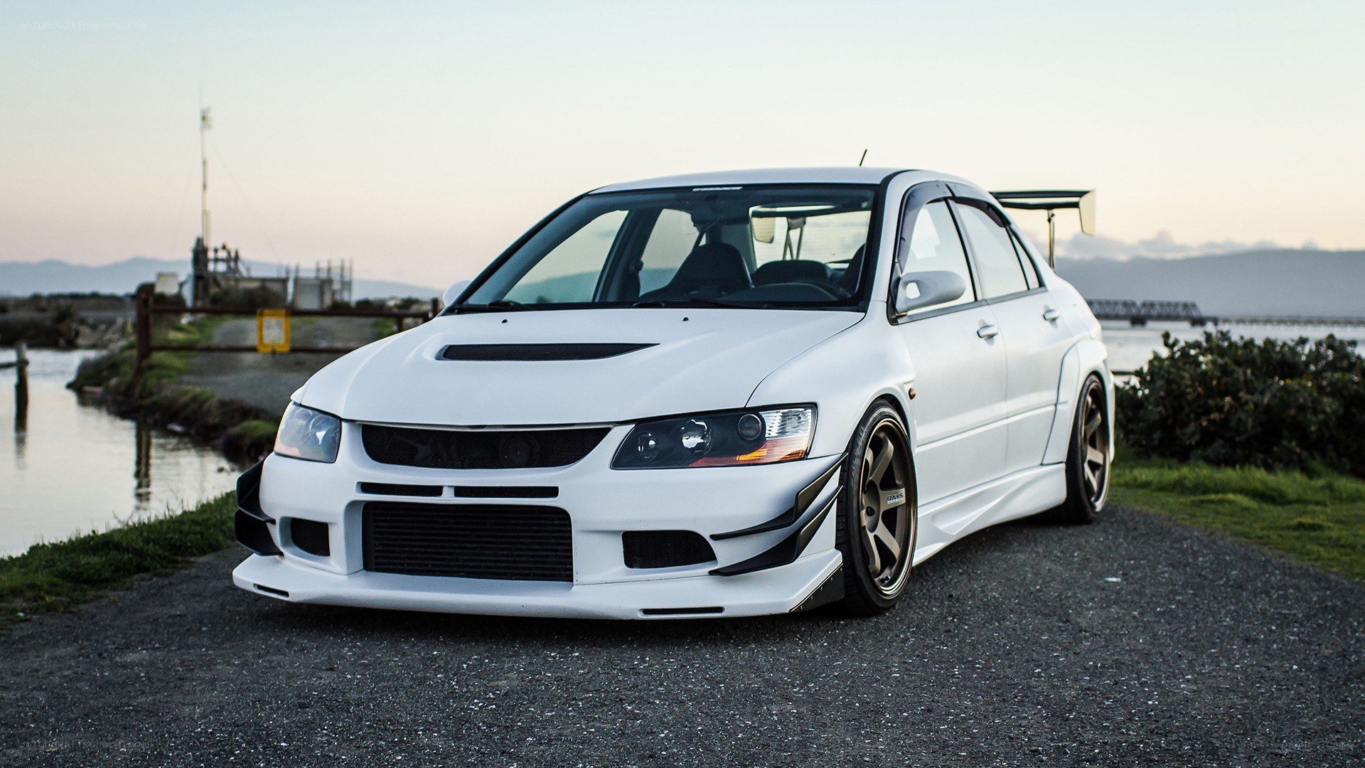 white modified sports car