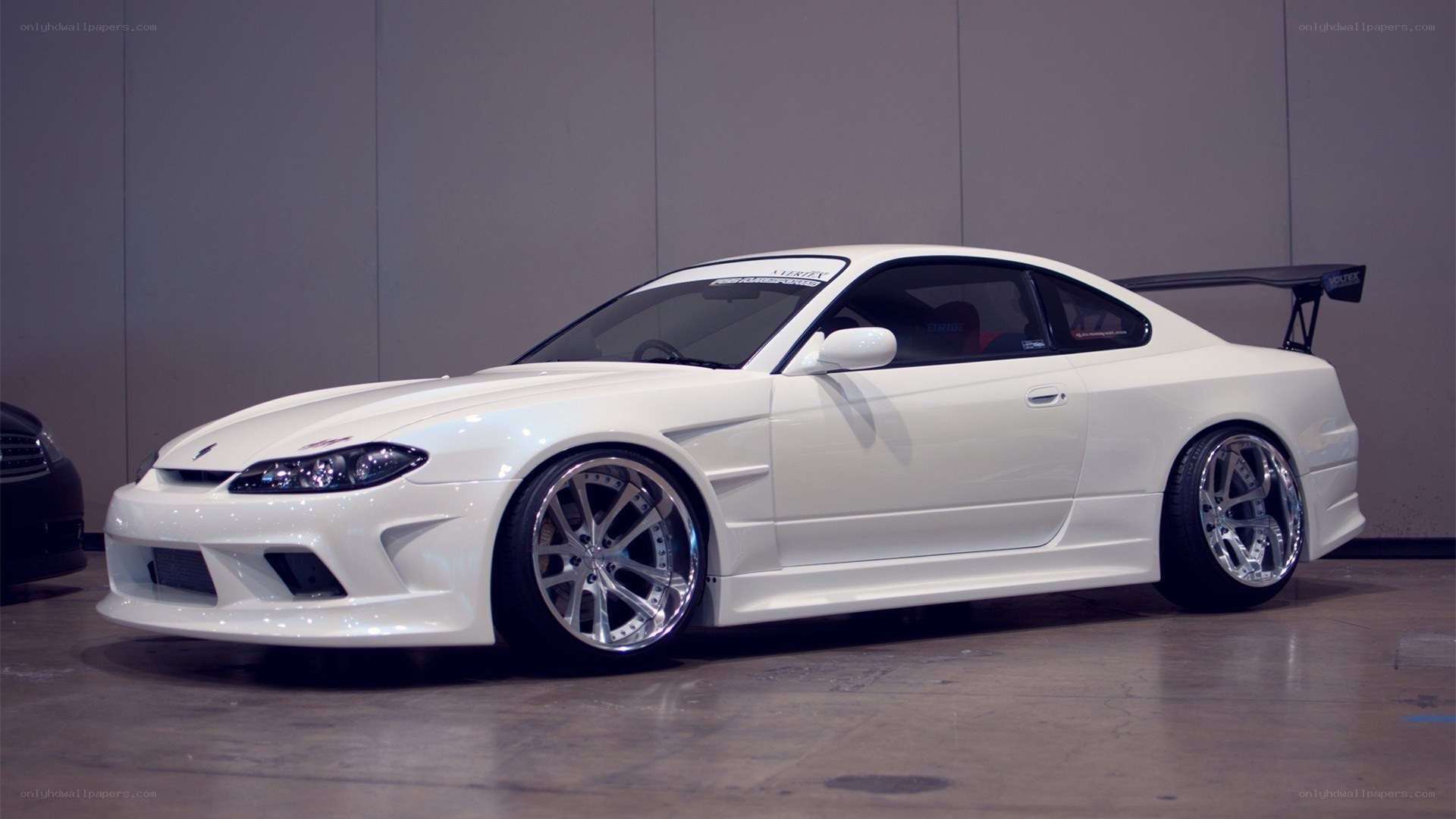 white modified sports car