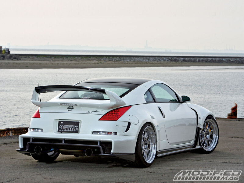 White Modified Sports Car — Calm, Afternoon