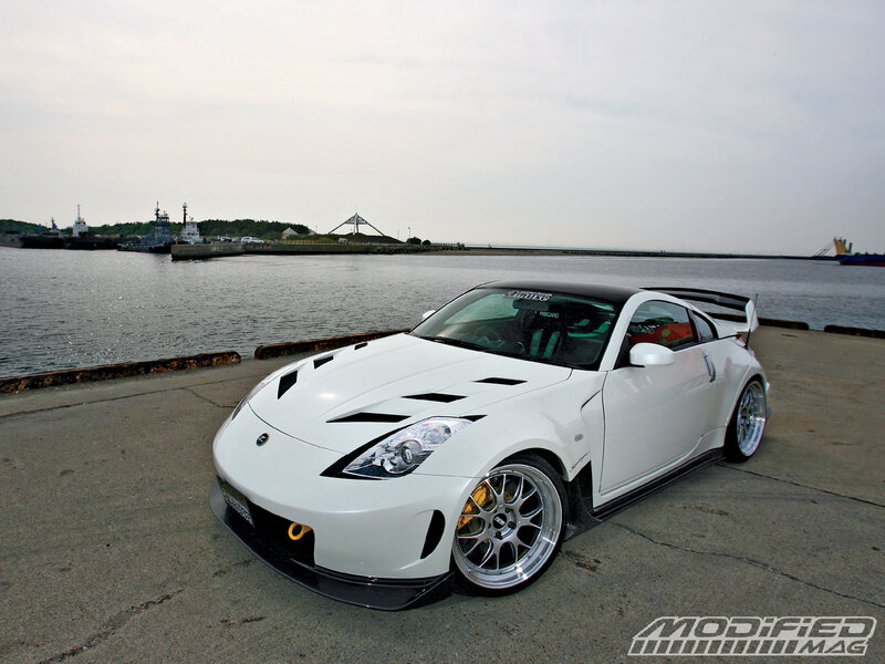 White Modified Sports Car — Calm, Morning