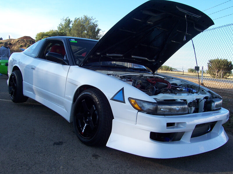White Modified Sports Car — Outdoor