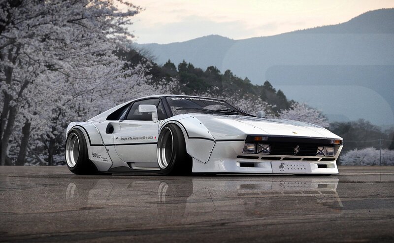White Modified Sports Car — Serene, Spring