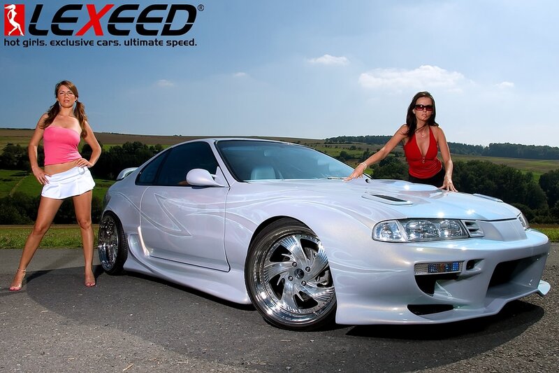 White Modified Sports Car — Silver