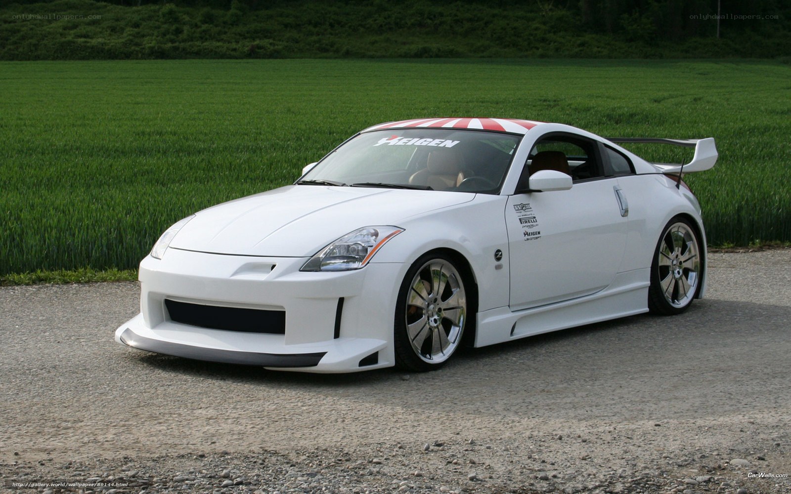 white modified sports car