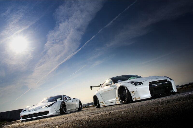 White Modified Sports Cars