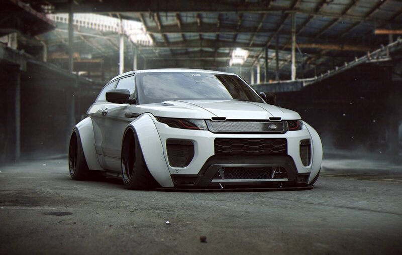 White Modified SUV — Dramatic, 3d Render