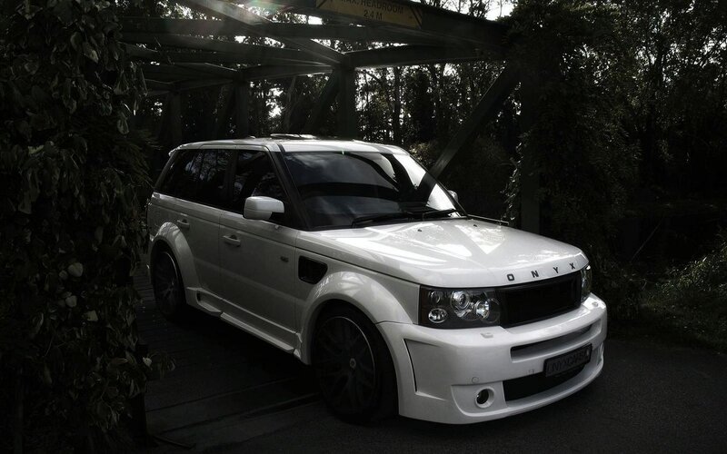 White Modified SUV — Dramatic, Night