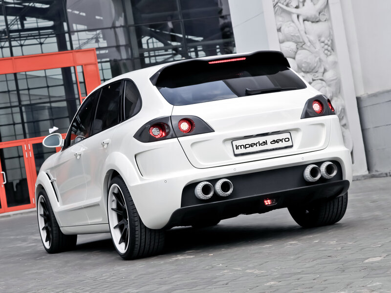 White Modified SUV — Dramatic, Photograph, Building