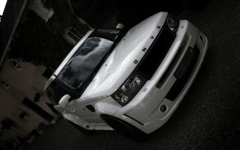 White Modified SUV — Dramatic, Photograph
