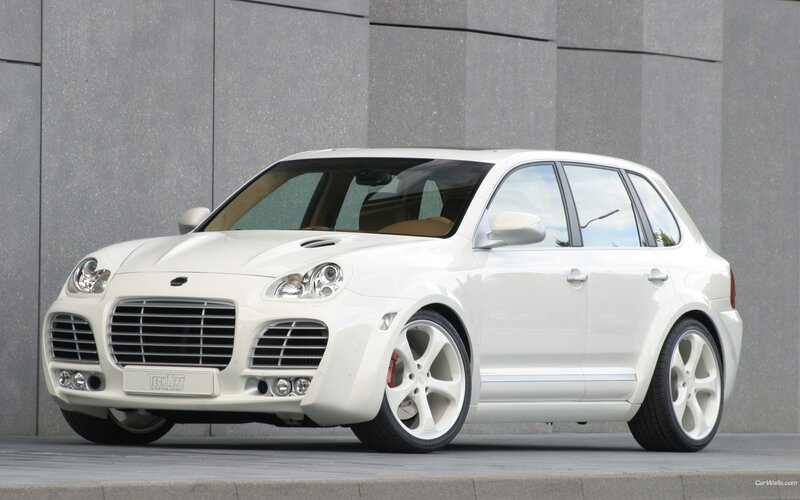 White Modified SUV — Wall