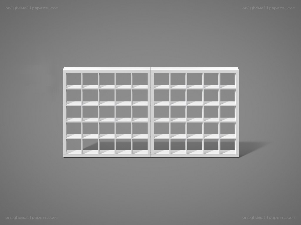 white modular shelving unit