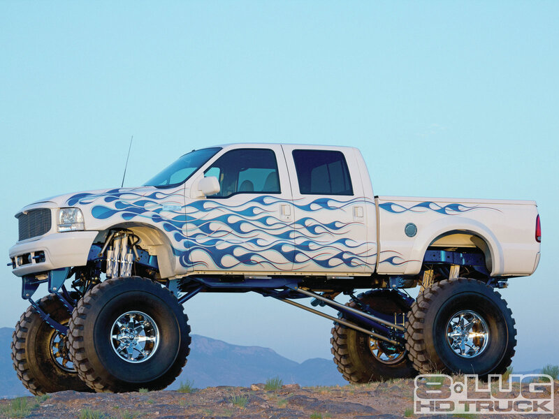 White Monster Truck — Dramatic