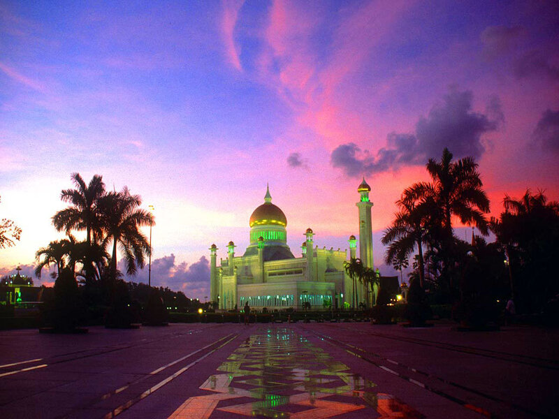 White Mosque at Dusk