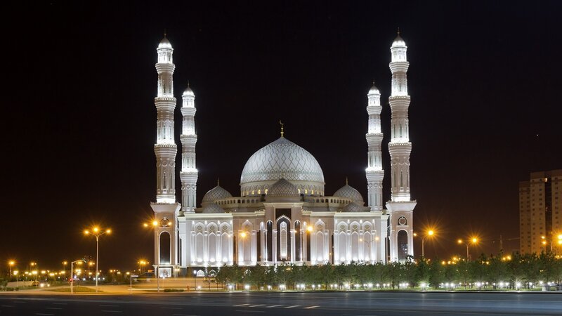 White Mosque at Night