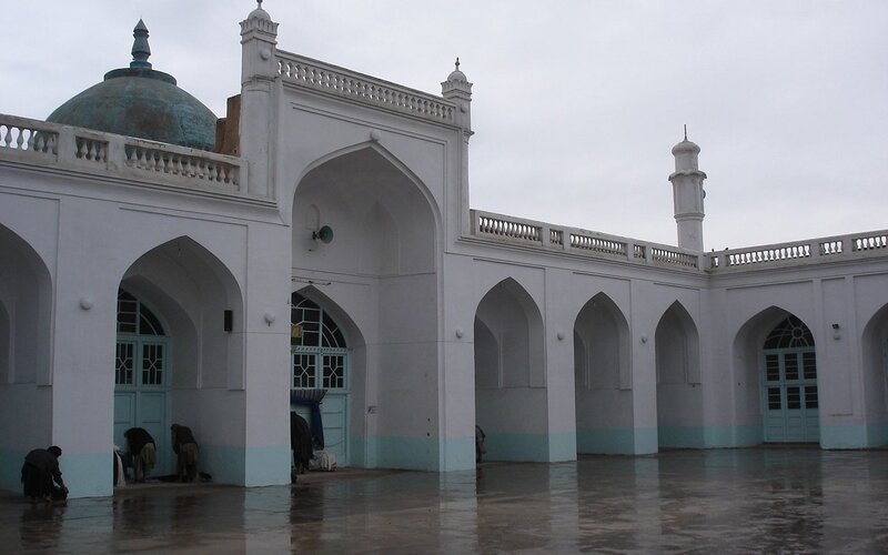 White Mosque Courtyard