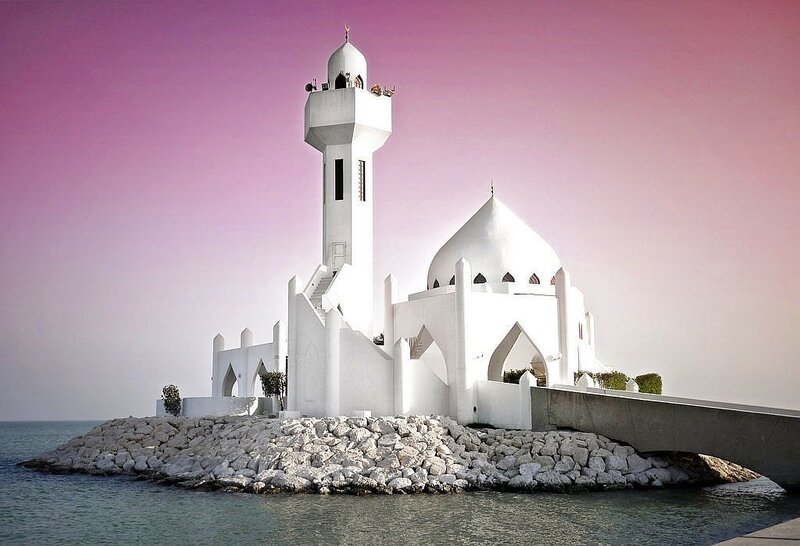 White Mosque on Island