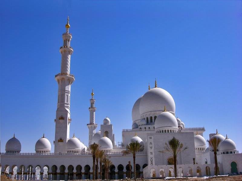 White Mosque with Domes — Serene
