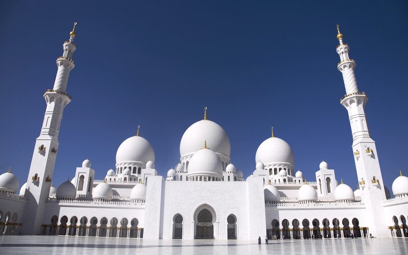 White Mosque with Domes