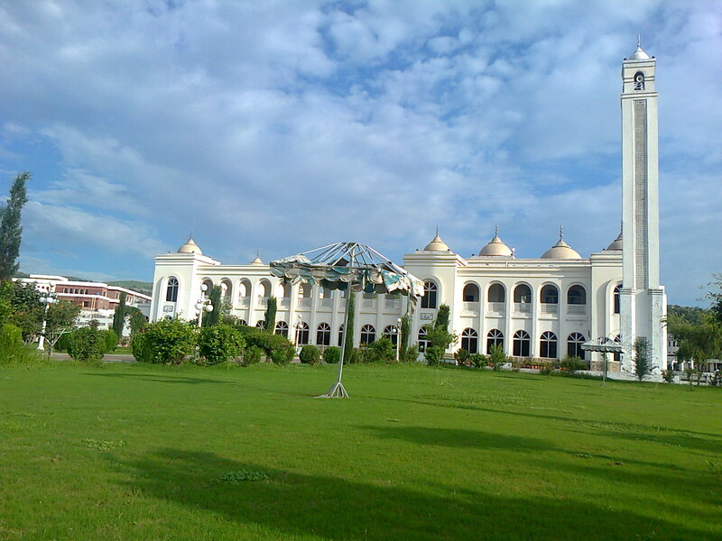 White Mosque with Minaret — Green