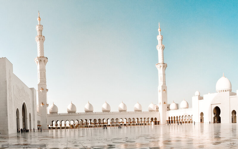 White Mosque with Minarets — Serene