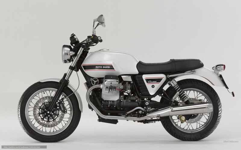 White Moto Guzzi Motorcycle — Neutral