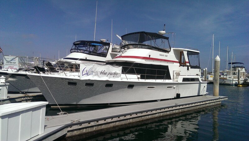 White Motor Yacht at Dock