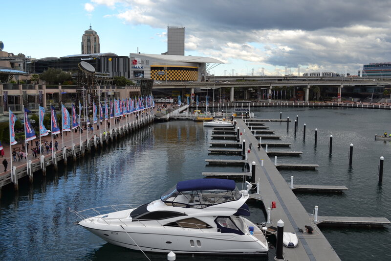 White Motor Yacht — Blue, Calm