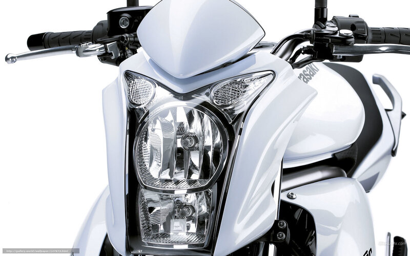 White Motorcycle Front