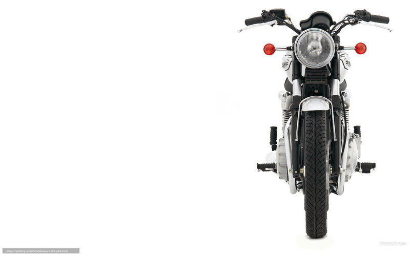 white motorcycle front view