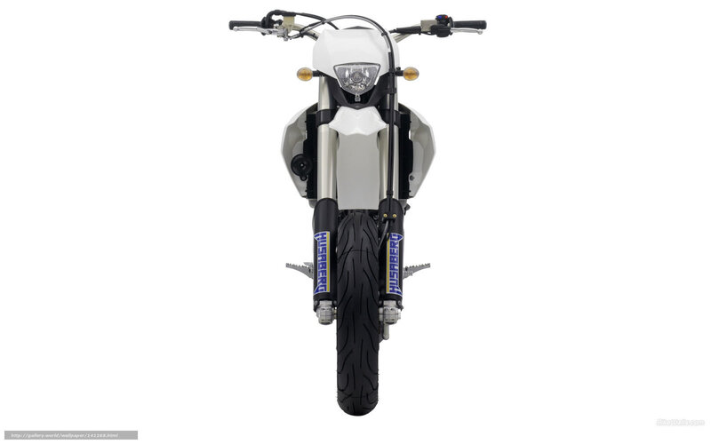White Motorcycle Front View — Neutral, Photograph, Handlebars, Headlight