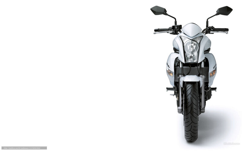 White Motorcycle Front View — Neutral, Photograph, Headlight, Handlebars, Tire