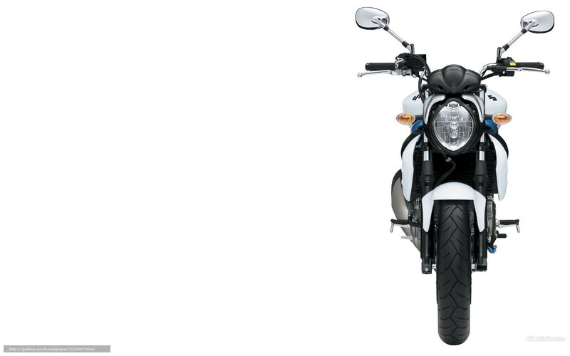White Motorcycle Front View — Neutral, Photograph, Headlight, Mirrors