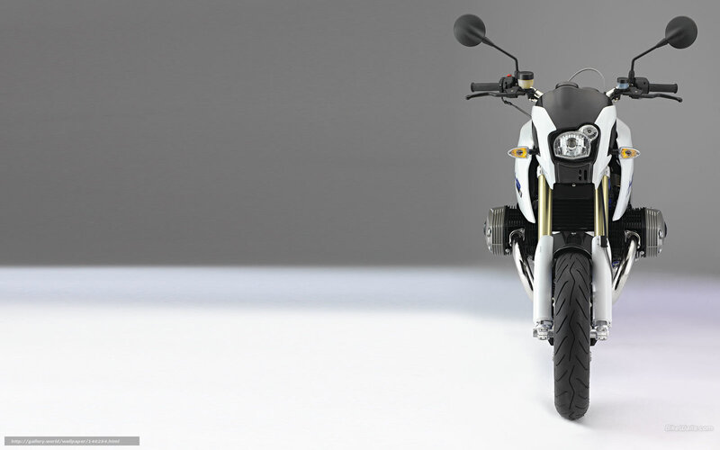 white motorcycle front view