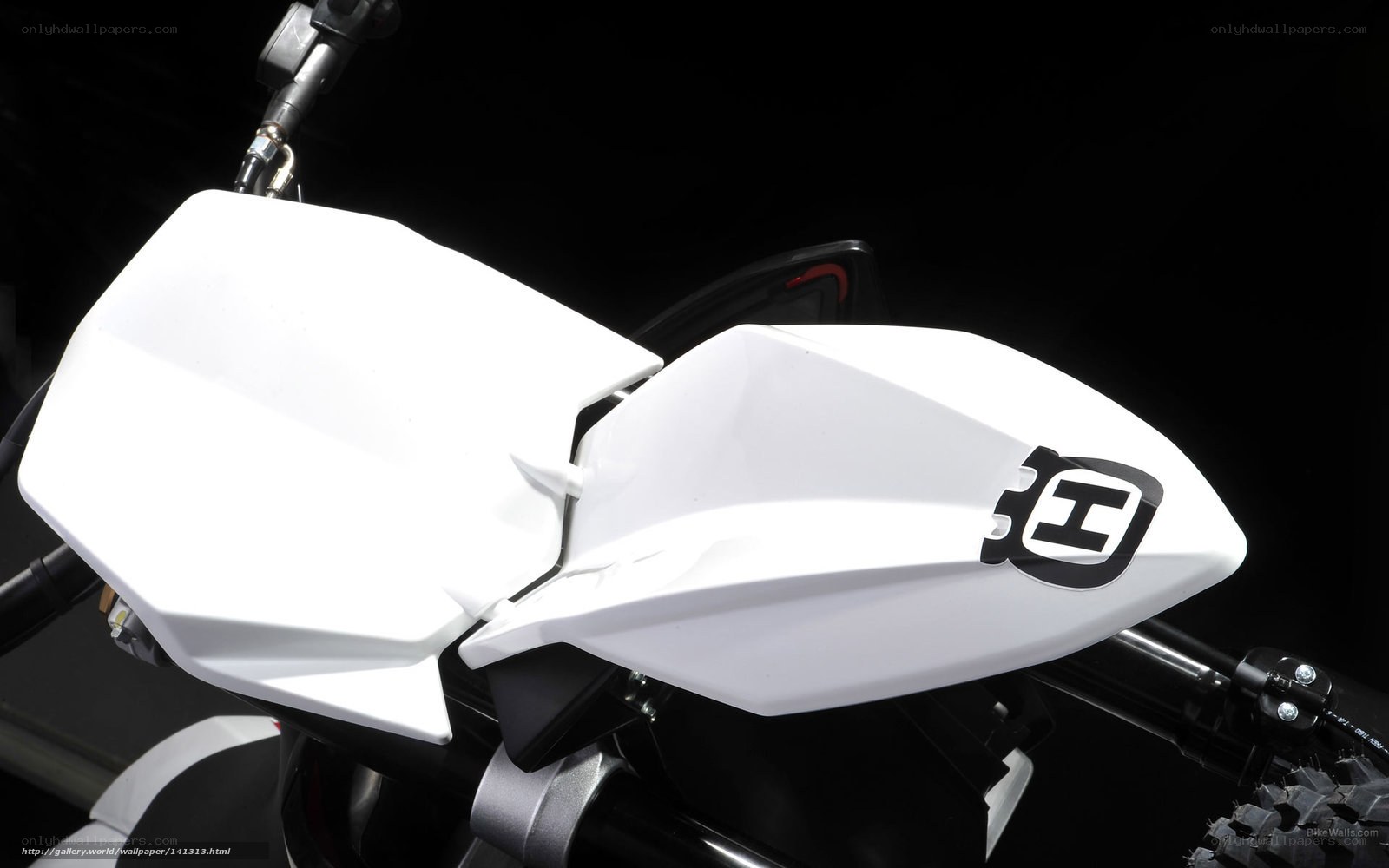 white motorcycle fuel tank