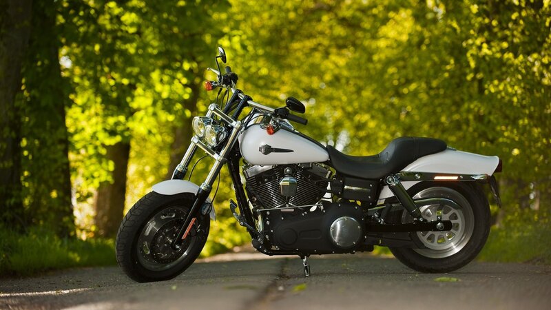 White Motorcycle on Road — Serene, Afternoon