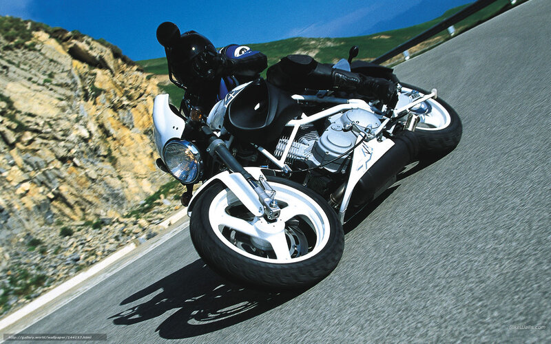 White Motorcycle on Road