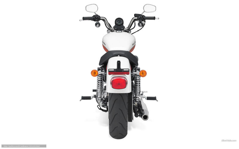White Motorcycle Rear View — Neutral, Photograph, Handlebars, Taillight