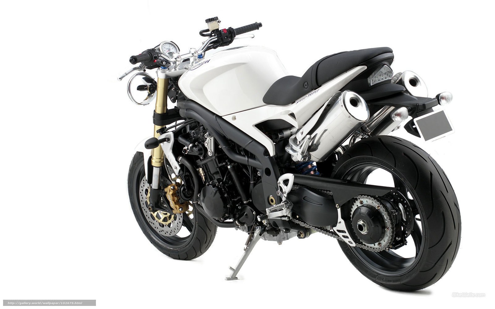 white motorcycle studio shot