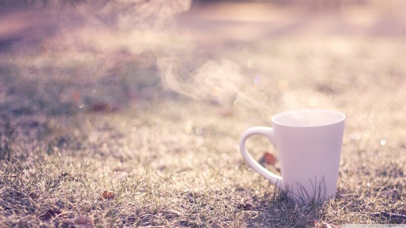 White Mug on Grass — Serene