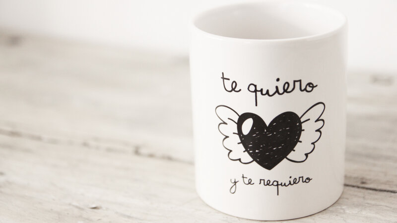 White Mug with Heart Design