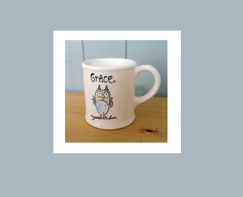 White Mug with Owl