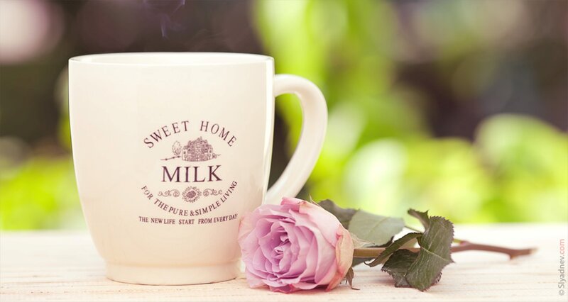 White Mug with Rose — Serene