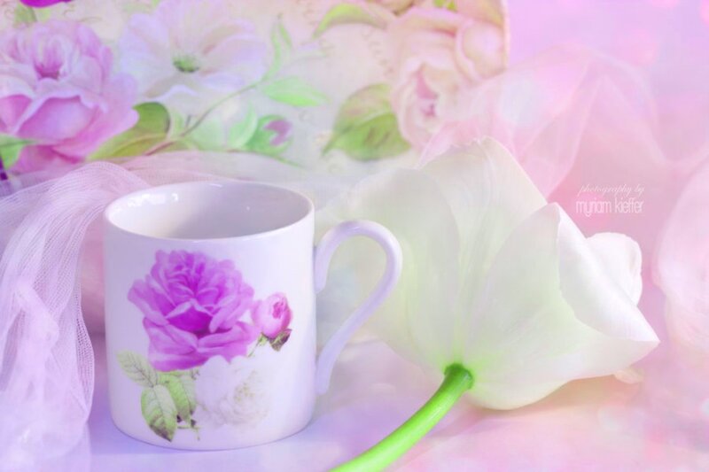 White Mug with Rose