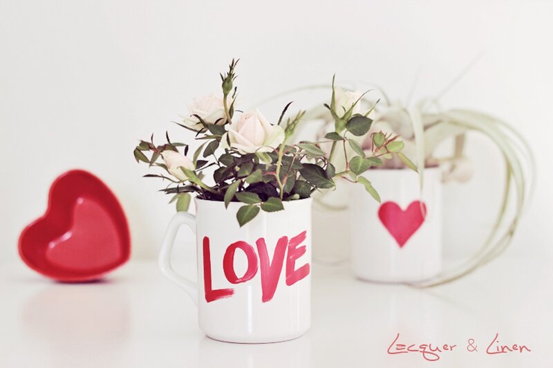 White Mug with Roses — Romantic